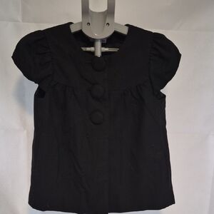 H&M Black Kids Blouse with Puff Sleeves